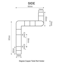 Load image into Gallery viewer, QuirkHub® Degree Copper Toilet Roll Holder