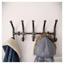 Load image into Gallery viewer, Industrial Iron Coat Rack
Make your home an industrial haven with this unique handmade Industrial Iron Coat Rack. Boasting utility and a sturdy industrial iron construction, take on the challenge of revamping your storage and organisation in bold fashion.