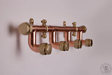 Load image into Gallery viewer, Copper And Brass Coat Rack Storage QuirkHub