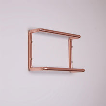 Load image into Gallery viewer, Copper Double Rail Towel Rail On White Wall