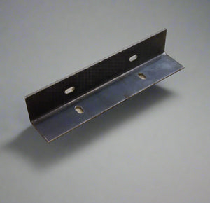 Alcove angled iron bracket for discreet alcove shelving on a light grey background.