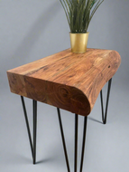 Acacia Wooden Side Table With Hairpin Legs