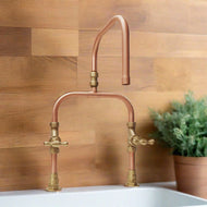 Industrial Copper Kitchen Sink Mixer Tap