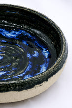 Load image into Gallery viewer, 10 inch Cerulean Coast Mist Handmade Milled Stoneware Large Ceramic Plate
