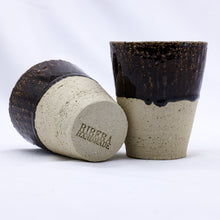 Load image into Gallery viewer, Bluvio Quadra Milled Stoneware Tall Handmade Ceramic Cup