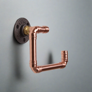 Industrial Chic Copper Toilet Roll Holder