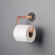 Load image into Gallery viewer, industrial design copper pipe toilet roll holder