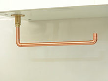 Load image into Gallery viewer, Handmade Copper Kitchen Paper Towel Holder | Fixed &amp; Swivel