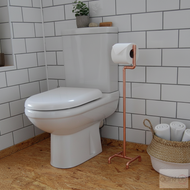 Copper floor standing toilet roll holder