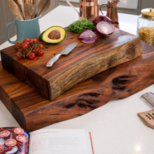 Load image into Gallery viewer, Live Edge Pyman Chopping Board, Butchers Block, Large Slab Chopping Board