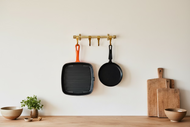 Brass Pot & Pan Rail – Handmade Kitchen Storage with Solid Brass Accents