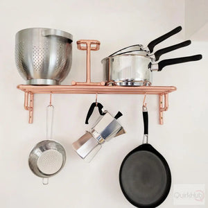 QuirkHub® Copper Pot And Pan Rack QuirkHub