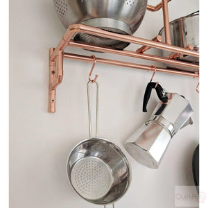 QuirkHub® Copper Pot And Pan Rack QuirkHub