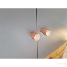 Load image into Gallery viewer, Copper Fluted Door Knob Copper Handles QuirkHub