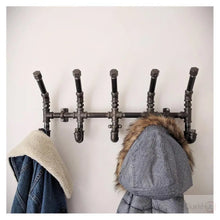 Load image into Gallery viewer, Industrial Iron Coat Rack Storage &amp; Organisation QuirkHub