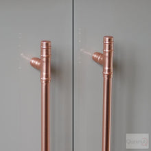 Load image into Gallery viewer, Vintage copper T-bar cabinet handle - industrial style UK hardware
