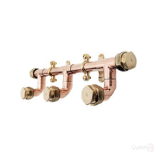 Load image into Gallery viewer, Copper And Brass Coat Rack Storage QuirkHub