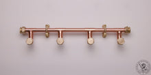 Load image into Gallery viewer, Copper And Brass Coat Rack Storage QuirkHub