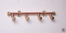 Load image into Gallery viewer, Copper And Brass Coat Rack Storage QuirkHub