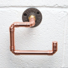 Load image into Gallery viewer, Copper Toilet Roll Holder | Industrial Chic Bathroom Accessory QuirkHub