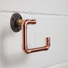 Load image into Gallery viewer, Copper Toilet Roll Holder | Industrial Chic Bathroom Accessory QuirkHub