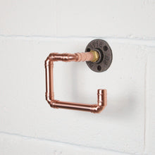 Load image into Gallery viewer, Copper Toilet Roll Holder | Industrial Chic Bathroom Accessory QuirkHub