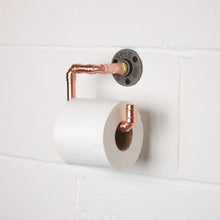 Load image into Gallery viewer, Copper Toilet Roll Holder | Industrial Chic Bathroom Accessory QuirkHub