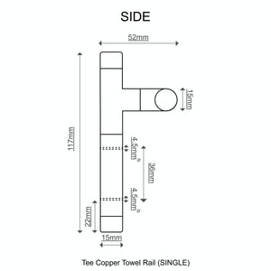 Copper Toilet Roll Holder & Towel Rail Set Bathroom Accessory QuirkHub