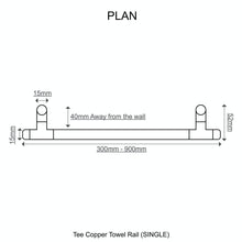 Load image into Gallery viewer, Copper Toilet Roll Holder &amp; Towel Rail Set Bathroom Accessory QuirkHub