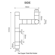 Load image into Gallery viewer, Copper Toilet Roll Holder &amp; Towel Rail Set Bathroom Accessory QuirkHub