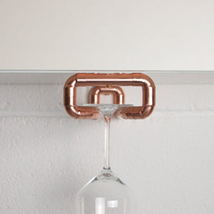 Copper Wine Glass Hanger | Storage Solutions By QuirkHub