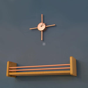 Handmade Copper Wall Clock With Black Hands