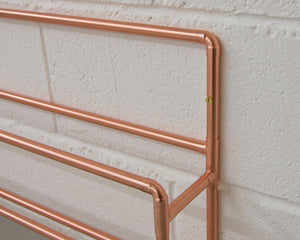 Wall Mounted Copper Pipe Shoe Rack By QuirkHub