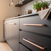 Load image into Gallery viewer, QuirkHub Kitchen door knob, kitchen door hardware, Copper drawer Knob, Copper pull Handles for kitchen cabinets