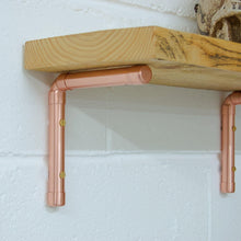 Load image into Gallery viewer, QuirkHub® Copper Pipe Shelf Brackets Shelf Bracket QuirkHub