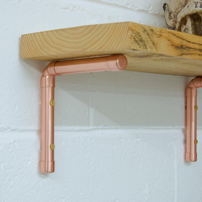 QuirkHub® Copper Pipe Shelf Brackets Shelf Bracket QuirkHub