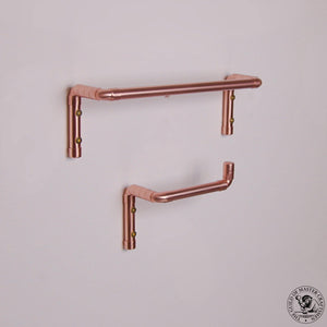 QuirkHub® Degree Copper Toilet Roll Holder & Towel Rail Set QuirkHub