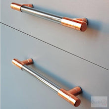 Load image into Gallery viewer, QuirkHub® Modmix &#39;T&#39; Bar Handle Chrome And Copper QuirkHub