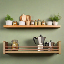 Load image into Gallery viewer, QuirkHub® Oak Wall Mounted Shelving Unit Storage &amp; Organisation QuirkHub®