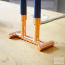 Load image into Gallery viewer, QuirkHub® Stack Copper Candle Holder Candle Holder QuirkHub