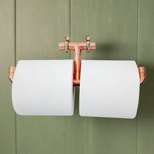 Load image into Gallery viewer, QuirkHub® Twin Copper Toilet Roll Holder Toilet Roll Holder QuirkHub